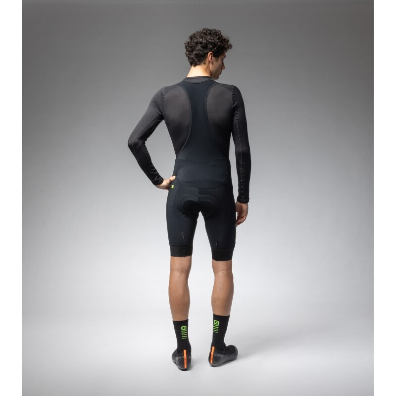ALE' Pantalone invernale ciclismo ALE' SOLID WINTER nero giallo fluo 2025