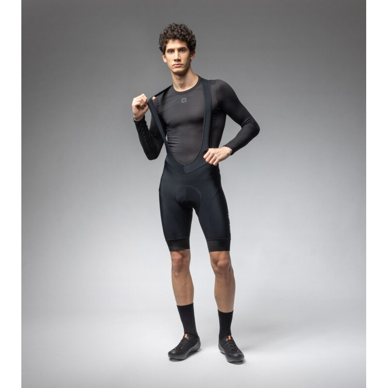 ALE' Pantalone invernale ciclismo ALE' SOLID WINTER nero giallo fluo 2025