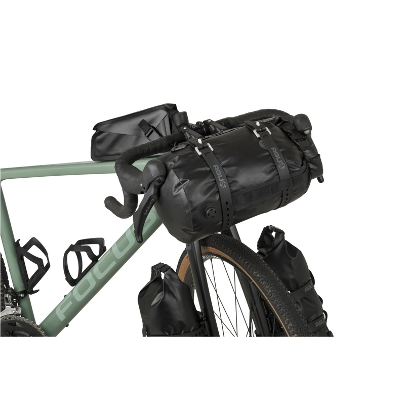 AGU Borsa anteriore al manubrio bikepacking AGU EXTREME PRO Nero 9,6 litri Waterproof con supporto in alluminio