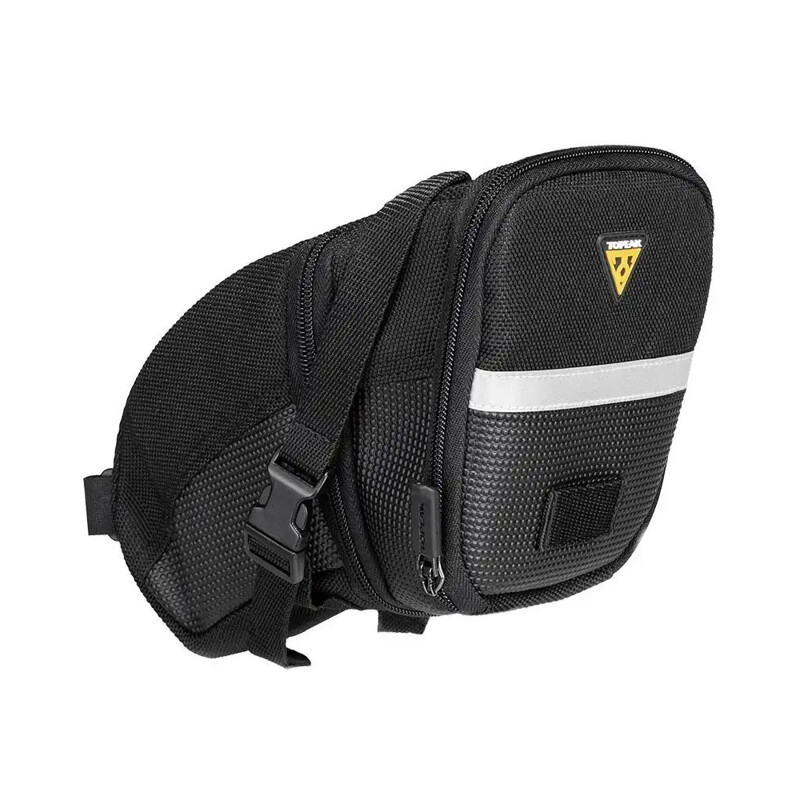 Topeak Borsello sottosella Aero Wedge Pack Large (1,48-1,97 L) con cinturino in velcro
