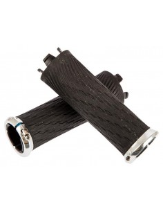 16004 - SRAM Coppia manopole 100mm SRAM LOCKING per comandi GripShift INTEGRATI anello Silver