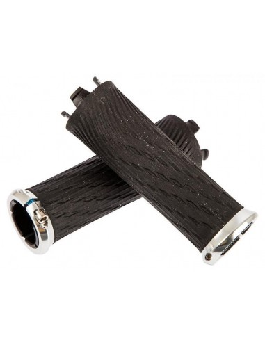 16004 - SRAM Coppia manopole 100mm SRAM LOCKING per comandi GripShift INTEGRATI anello Silver