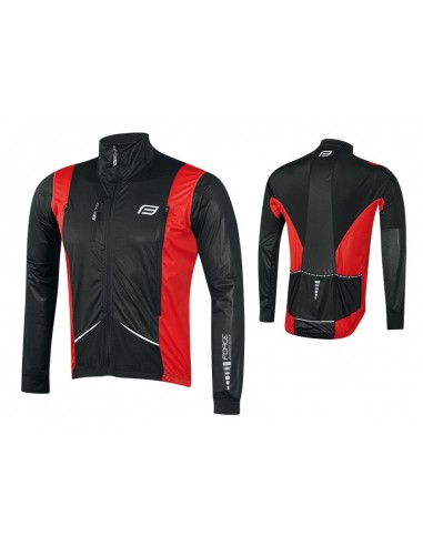 Giacca bici FORCE X58 nero-rosso