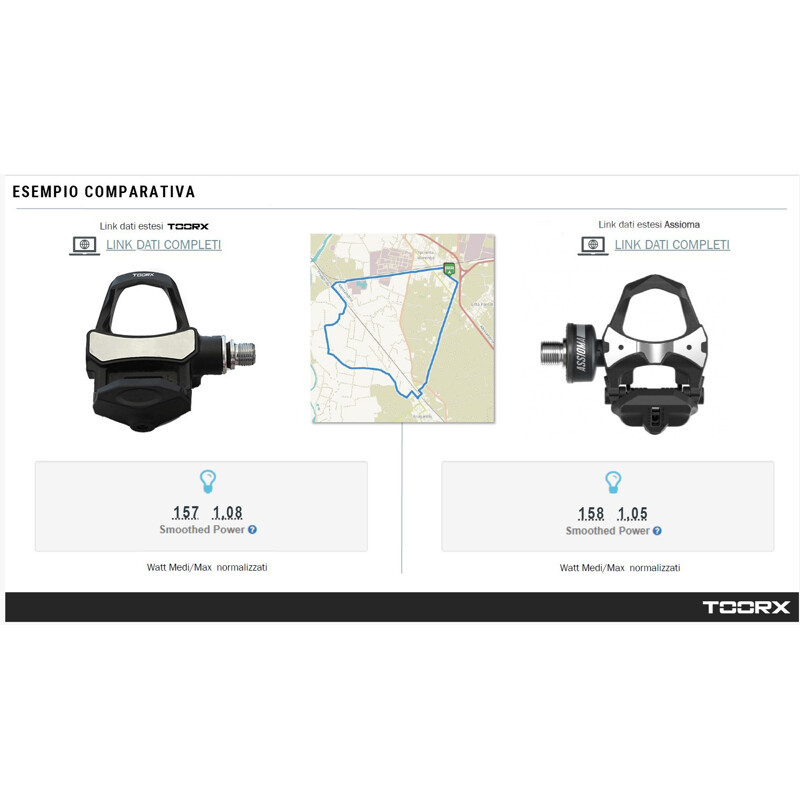 TOORX Misuratore di potenza powermeter TOORX pedali road TX-POWER doppio KEO