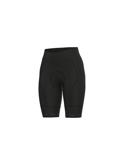 Pantaloncini ciclismo donna senza bretelle ALE' PR-E STRADA nero 2025