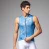 ALE' Maglia ciclismo senza maniche ALE' PR-E MIRROR azzurro 2025