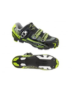 13535 - FORCE SCARPE MTB BIKE FLUO HARD CRICCHETTO + 2 STRAP