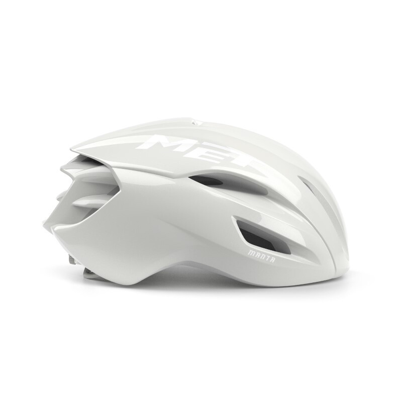 MET Casco bici da corsa aero MET Manta MIPS 2026 absolute white edition