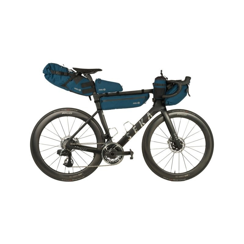 AGU Borsa orizzontale al telaio bikepacking AGU VENTURE 4 litri blu