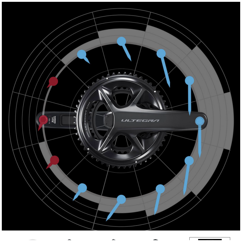 SHIMANO Guarnitura SHIMANO ULTEGRA FC-R8100-P 12V POWERMETER