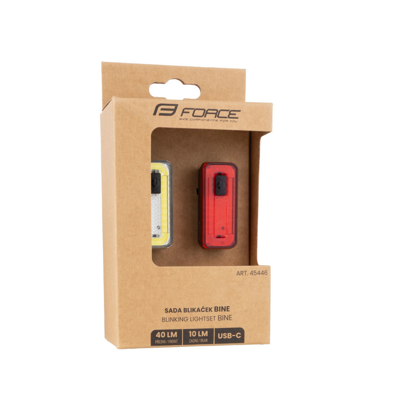 Force Kit luce anteriore + posteriore di sicurezza  FORCE BINE USB led