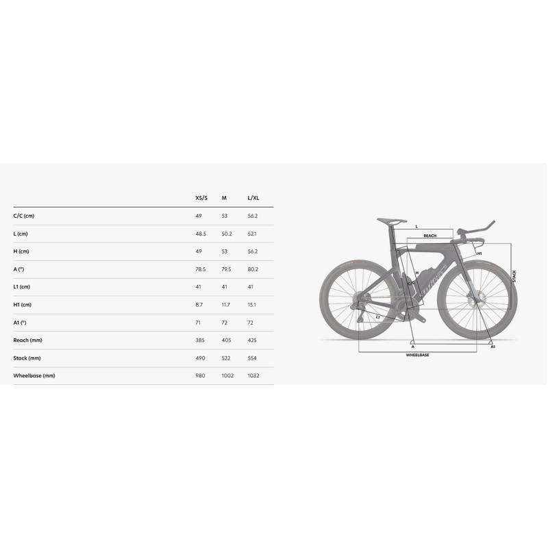 WILIER Bici da chrono triathlon WILIER TURBINE SL 105 DI2 7170 Miche S50