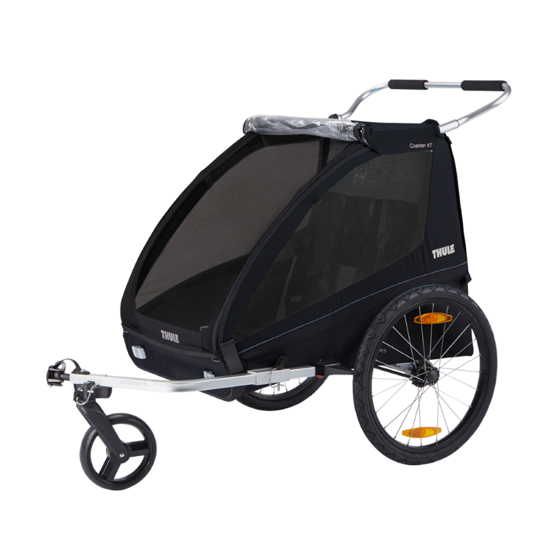 Thule Carrellino rimorchio bici per bambino THULE Coaster XT bike trailer+Stroll- black