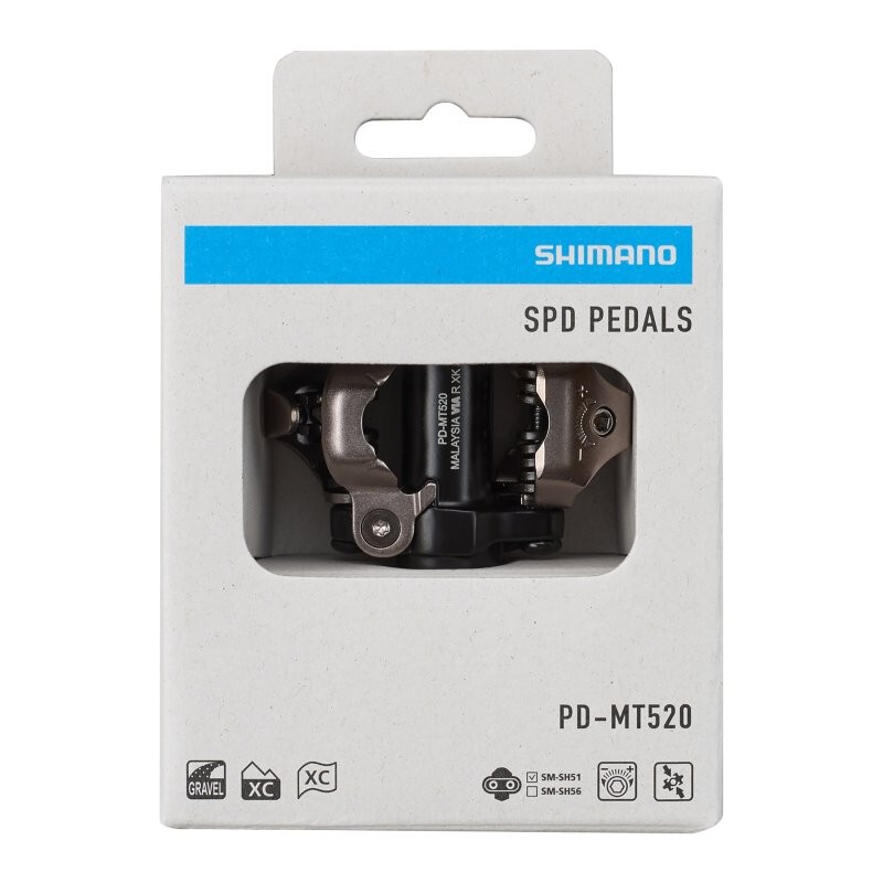 SHIMANO Pedali MTB Shimano PD-M520-L nero