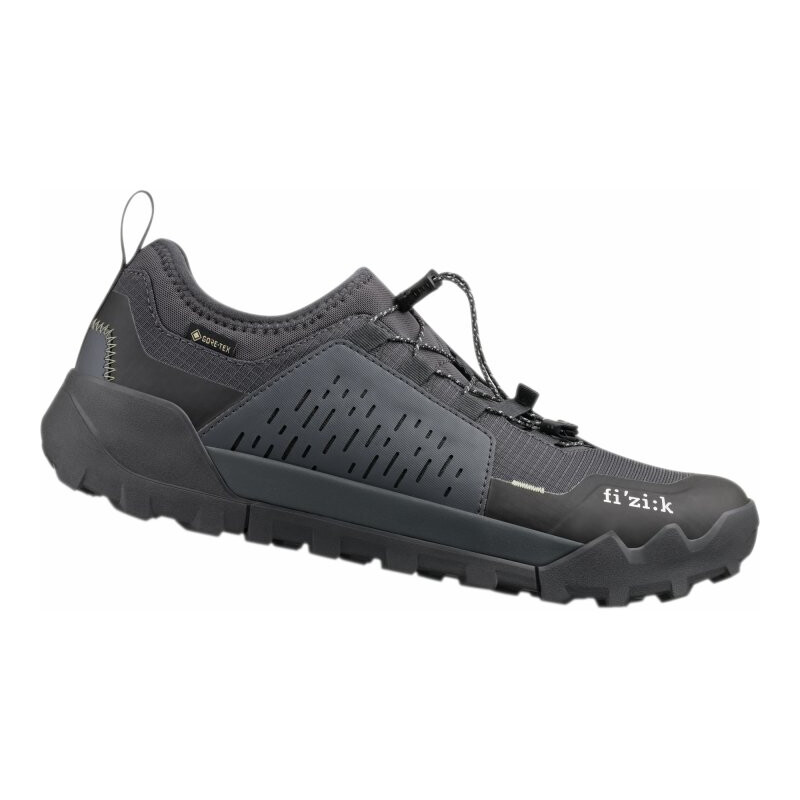 FIZIK Scarpe trail gravel bikepacking FIZIK TERRA ERGOLACE 2 GTX FLAT BLACK-BLACK Gore-Tex