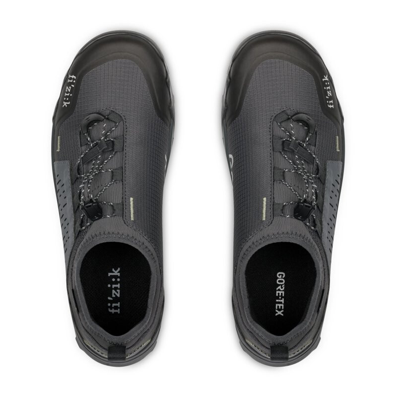 FIZIK Scarpe trail gravel bikepacking FIZIK TERRA ERGOLACE 2 GTX FLAT BLACK-BLACK Gore-Tex